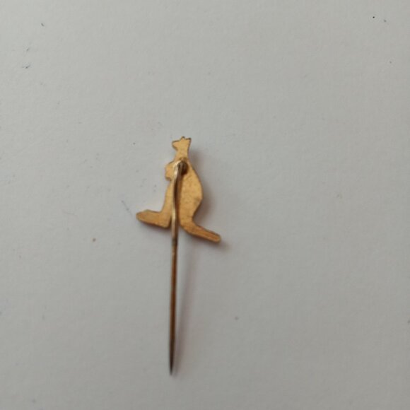 Golden Kangaroo Australia Down Under Pin Antique Pinback Retro Vintage backpack - Picture 3 of 16